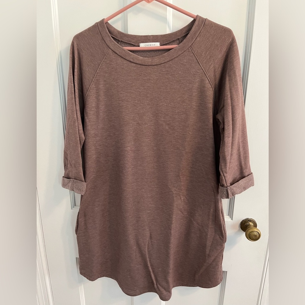 Cherish Brown Sweater Dress